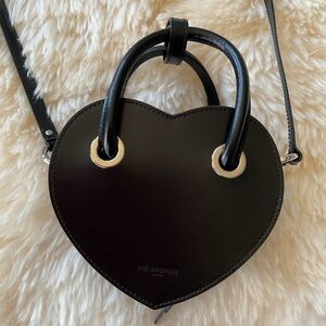 The Kooples Black leather Heart Mini Bag